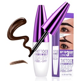 Eyebrow Tint Tattoo Eyebrow Gel Peel Off Easy Makeup (01 Dark Brown)