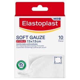 Elastoplast Soft Gauze Sterile 7.5cm x 7.5cm 10 Pack