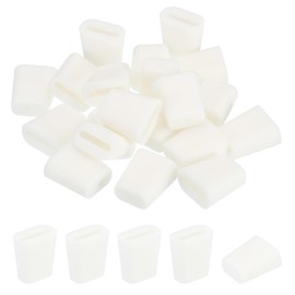 PATIKIL Kitchen Sink Rack Feet, 20 Pack 19x18 mm Rubber Rack Bottom Protective Replacement Feet Wire Bumpers Protector for Sink Rack Bottom, White