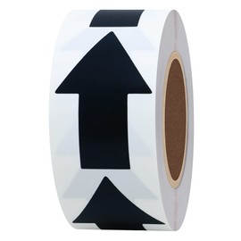 Hybsk Black Arrows Stickers Total 500 Stickers Per Roll (Black)