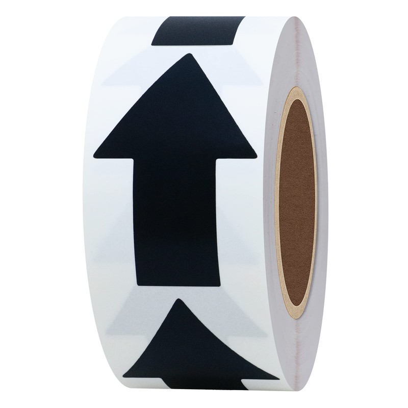 Hybsk Black Arrows Stickers Total 500 Stickers Per Roll (Black)