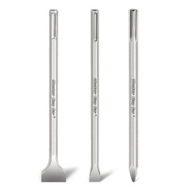 Monkey King Bar SDS Max Bits 16" Chisel Set - 3pcs Masonry Drill Bits for All Brand Hammer Drills - Point, Scaling, and Flat Chisels
