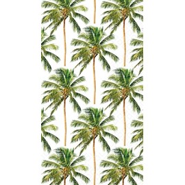 IHR Ideal Home Range Dinner Napkins Disposable 3-Ply Paper Hand Towels, 8.5" x 4.5", Palm Trees Pattern, 16-Count