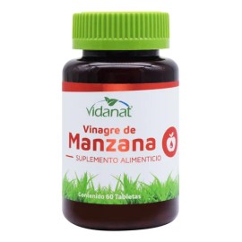 Vinagre De Manzana 60 Tabletas Vidanat Sabor Sin sabor
