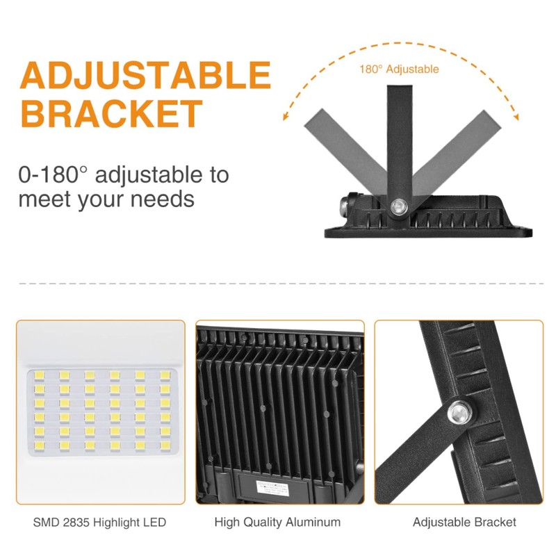 TTiiLoe 30W LED Flood Lights Outdoor, IP66 Waterproof Security Lights