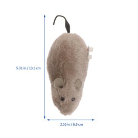 Pack of 4 Wind Up Mice Racing Rats Realistic Plush Mice Cat Hunter Wind-up Mouse Toys Mini Hunting Rat Plush Mice with Swirling (Random Colour)