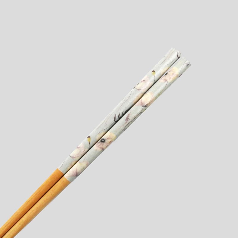 Ishida Painted Chopsticks Fleur, 9.1 inches (23 cm), Blue, Made