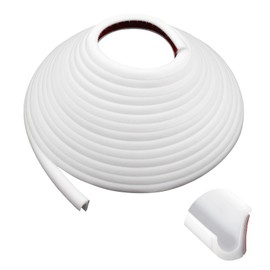 RV Rain Gutters 5 Meters Long Rubber Drip Strip PVC Rain Strip J-Shaped Roof Rain Diversion Self Sealing Tape Suitable for Car Doors Caravans (White)