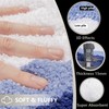 Bathroom Rugs Soft Non Slip Blue Gradient Irregular Shape Scalloped