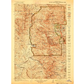 YellowMaps Rocky Mountain National Park CO topo map, 1:125000 Scale, 30 X 30 Minute, Historical, 1919, Updated 1922, 21.8 x 16.6 in - Tyvek
