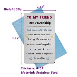 EE&YU Best Friend Card for Women - My Friend Birthday Gifts for Boys Girls, Friendship Present for Christmas