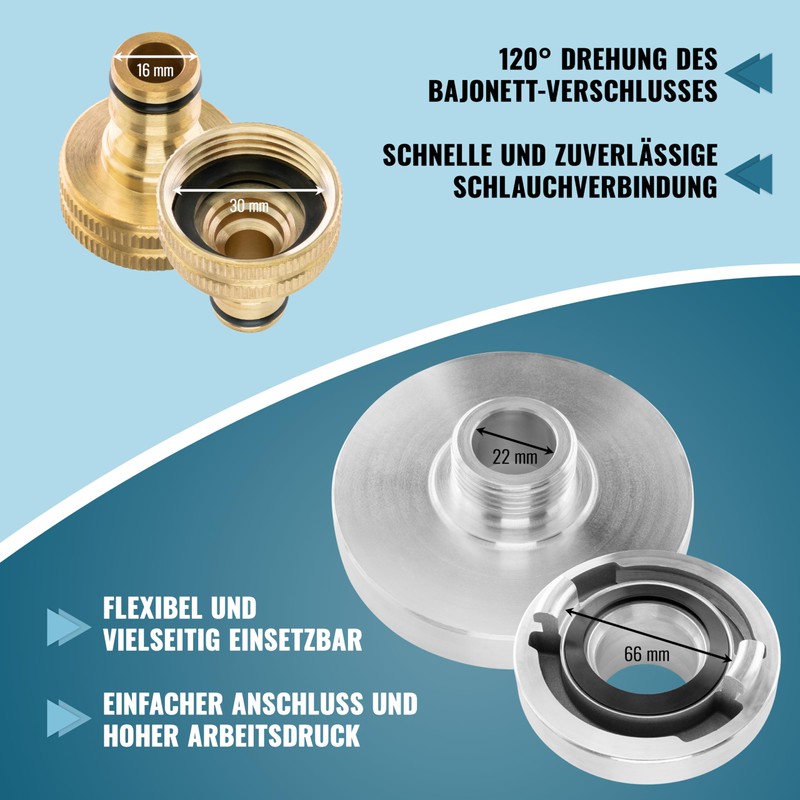 Poppstar C-Storz Coupling C-52 Fixed Coupling 1 Inch Male Thread,