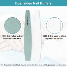 Diesisa 15 limas de uñas de grano 1000/4000 para uñas naturales, tableros de esmeril para limas naturales, doble cara para pulir uñas, manicura, pedicura, suministros de uñas, herramientas para uñas de los pies, para el hogar y el salón