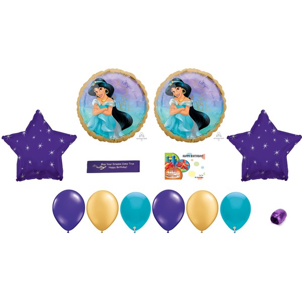 Aladdin Jasmine Party Supplies Featuring Aladdin Balloons, Jasmine Balloons and