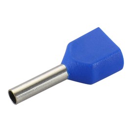 Baomain AWG TE2510 - Conector de crimpado de cobre de 14/2,5 mm² con doble aislamiento, terminal de extremo de cable de virola azul paquete de 100