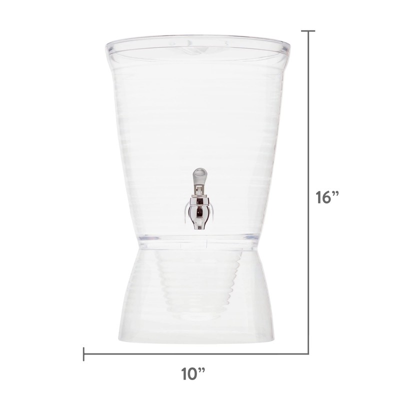 CreativeWare Bark Beverage Dispenser, 2.5 Gallon, Clear, (Pack of 1)