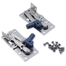 Hxszk LD-0220-50SC Soft-Close Pivot Hinges 2-Pack, Silent Tip Out Tray & Cabinet Hinges, Heavy-Duty Self-Closing for Kitchen/Bathroom (Silver)