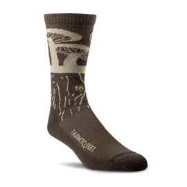 Farm to Feet Sonoma Everyday Light Cushion Crew Socks (Large, Brown)