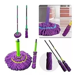 LEANLI.SHOP 6 Pzas Trapeador Torbellino Magico 1.20 Mop Auto Exprimible