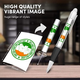 Destination Vinyl ltd Beautiful and comfortable White Ballpoint Pen(Black Ink) - Ireland Irish Flag Map Travel Tourist #4930