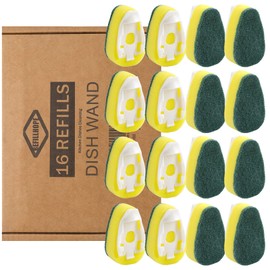 Dish Wand Refills 16Pack, Dishwand Sponges Replacement Heads,Common Compatible Dish Wand Heads, Durable Dish Wand Scrubber Sponge For Kitchen Cleaning