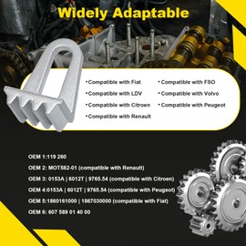 Flywheel Locking Tool for Peugeot Citroën Fiat Renault MOT582-01 PSA 0153A 6012T 119260, Clutch Flywheel Lock for 1.6 1.9D Diesel, Locking Tool Pinion Tool