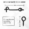 TERF® High Quality Cabin Hook and Eye Black 50mm (2