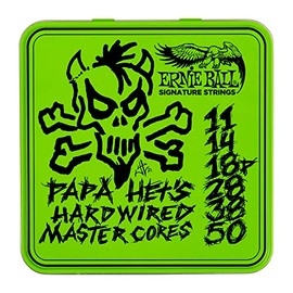 Ernie Ball Papa Het's Hardwired Master Core Signature Electric Guitar Strings, 3 Pack Tin Limited Edition, 11-50 Gauge (P03821)