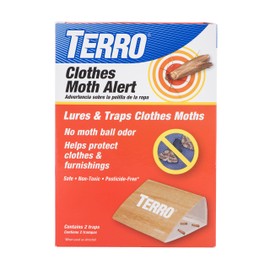 TERRO T720 Clothes Moth Alert Traps - 2 Non-Toxic, Safe Clothes Moth Traps