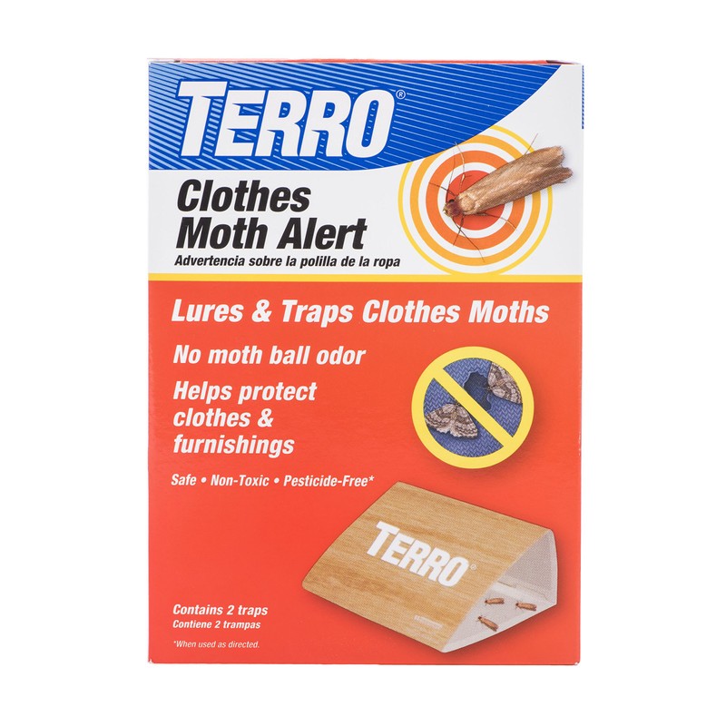 TERRO T720 Clothes Moth Alert Traps - 2 Non-Toxic, Safe