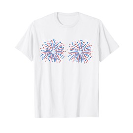 Funny I'm Just Here For The Fireworks 4th Of July Couple T-Shirt