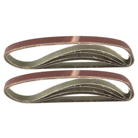 Belt Power Finger File Sander Abrasive Sanding Belts 457mm x 13mm 80 Grit 10 PK