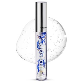 Blossom Scented Moisturizing and Hydrating Shimmer Sparkle Lip Oil, Infused with Real Flowers, 3g, Coconut