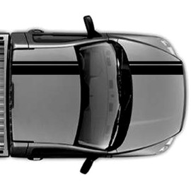 2" & 6" Double Offset Vinyl Racing Stripes Decals Pickup Truck (Fits Dodge Dakota) - Blue