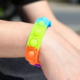 Unbranded Rainbow pop it bracelet pack of 6 Silicon bracelet party supply perfect gift