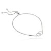 Lovve Sterling Silver Cubic Zirconia Interlocking Circles Adjustable Bolo Friendship Bracelet for Women