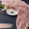 2 PCS Pink Cheesecloth Table Runners, 90x300 cm Boho Dusty