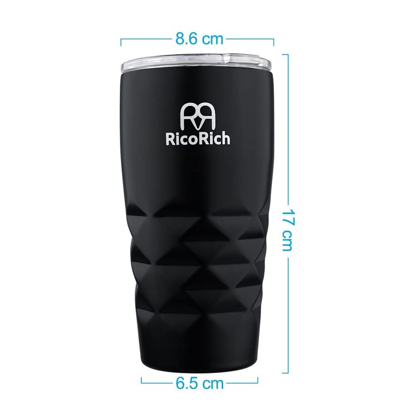 RicoRich Stainless Steel Tumbler with Lid Vacuum Insulated Double Layer
