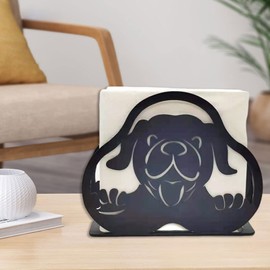 Napkin Holder Metal, Napkin Stand Black, Freestanding Napkin Holder, Modern Napkin Holder, Table Paper Organiser, Napkin Dispenser for Home Kitchen, Restaurant, Wedding Party (Dogs)