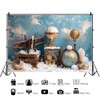 YongFoto Travel Adventure Theme Backdrop 8x6.5ft Cute Clouds Sky Stars