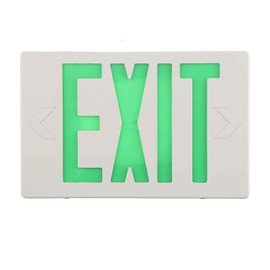 EXITLUX 1 Pack Green Led Emergency Exit Lights with Battery Backup-UL Listed 120V/227V Double Face- Exit Sign with Emergency Lights-Plug in Emergency Battery Lights