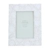 Gisela Graham White Floral Embossed Photo Frame, 4x6"