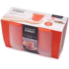 Joseph Joseph M-Cuisine Cool Touch Microwave Mug Set of 2, Orange