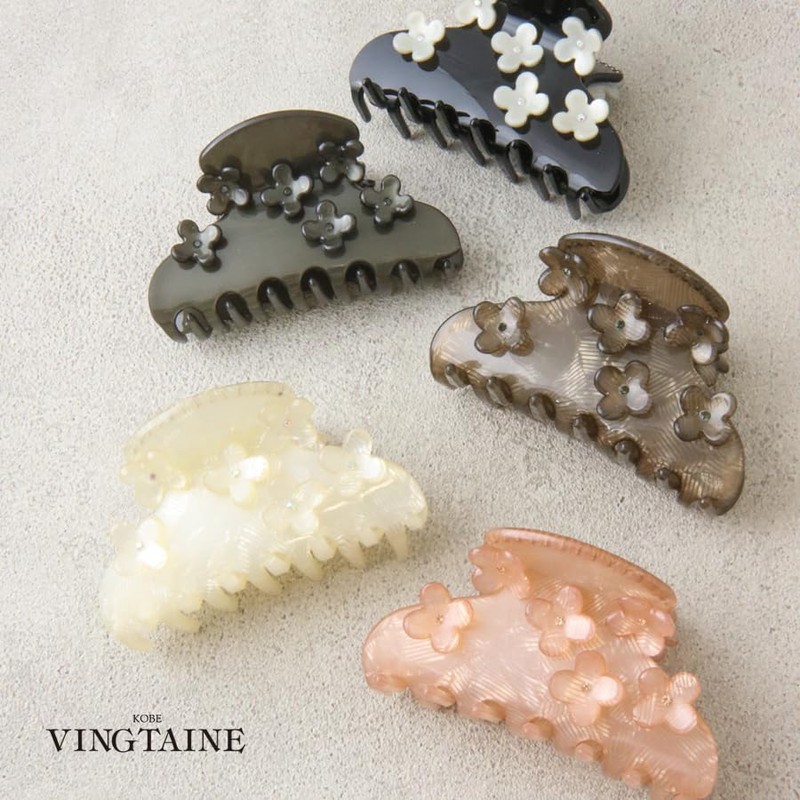 VingTAINE H-445 Basic Flower Hair Claw Small Flower Hair Accessory
