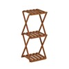 Furinno Tioman Outdoor Toolless Multipurpose Folding Display Shelf, Plant Stand,