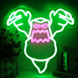 ASDGGBL Ghost Busters Neon Slimer Sign for Wall Decor, Dimmable for Wall Decor Green Glut of A Ghosty Neon light for Bedroom,Kids Room,Man Cave for Birthday Gifts 14 * 12 IN
