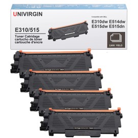 Univirgin Compatible Toner Cartridge Replacement for Dell E310 for use in Dell Wireless Monochrome E310dw E514dw E515dw E515dn Printer(Black,4-Pack)