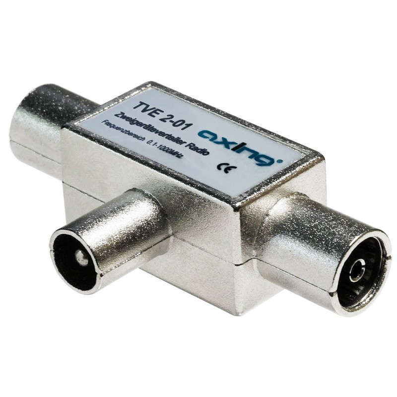 Axing TVE 2-01 2-Way Radio Splitter with Coax Connectors (0.1-1006