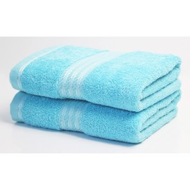 Bentley Priory Linens Hand Towels (2 PACK) for Bathroom Supreme Egyptian Hotel Range 500GSM Super Soft Combed Luxury Cotton Pack of 2 Absorbent and Quick Dry Hand Towels Set 50 x 85cm (BRIGHT BLUE)