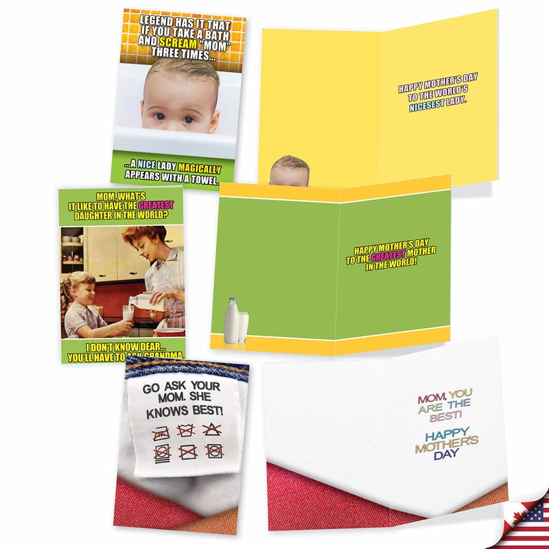 NobleWorks - 10 Assorted Mother's Day Cards with Envelopes -